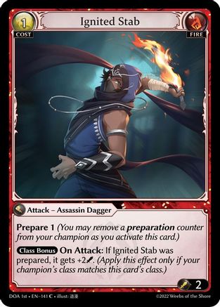 Ignited Stab (141) - Dawn of Ashes 1st Edition Foil