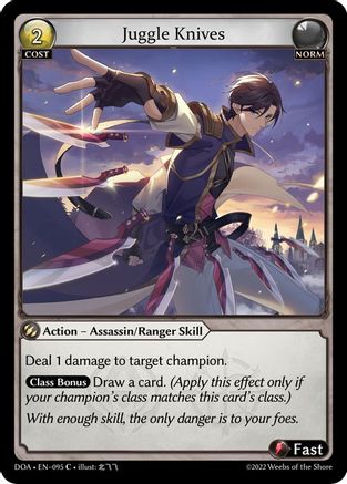 Juggle Knives (095) - Dawn of Ashes 1st Edition Foil