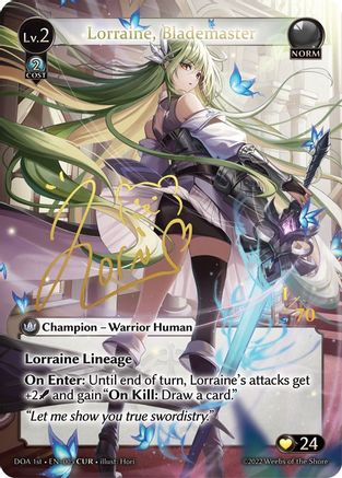 Lorraine, Blademaster (CUR) (005) - Dawn of Ashes 1st Edition