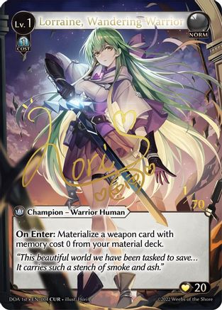 Lorraine, Wandering Warrior (CUR) (004) - Dawn of Ashes 1st Edition
