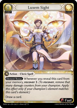 Luxem Sight (262) - Dawn of Ashes 1st Edition Foil