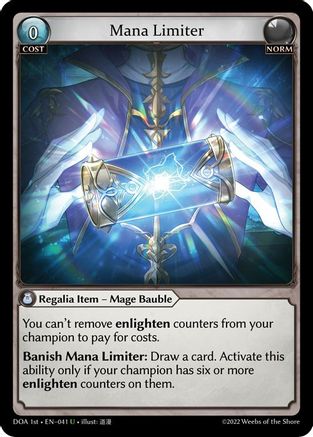 Mana Limiter (041) - Dawn of Ashes 1st Edition Foil