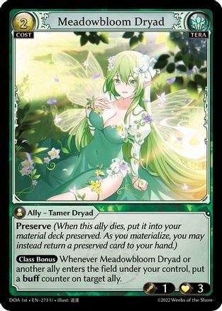 Meadowbloom Dryad (273) - Dawn of Ashes 1st Edition Foil