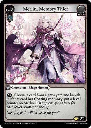 Merlin, Memory Thief (017) - Dawn of Ashes 1st Edition