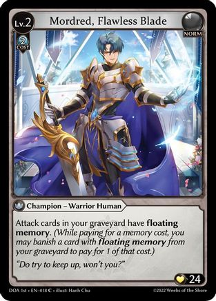 Mordred, Flawless Blade (018) - Dawn of Ashes 1st Edition