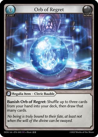 Orb of Regret (045) - Dawn of Ashes 1st Edition Foil