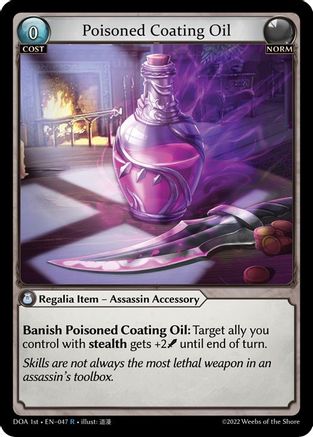 Poisoned Coating Oil (047) - Dawn of Ashes 1st Edition Foil