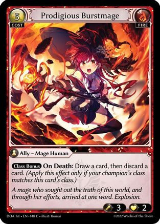 Prodigious Burstmage (148) - Dawn of Ashes 1st Edition Foil