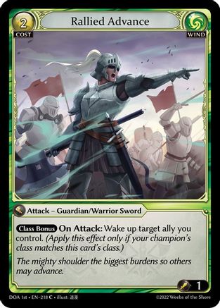 Rallied Advance (218) - Dawn of Ashes 1st Edition