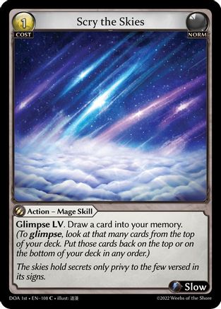 Scry the Skies (108) - Dawn of Ashes 1st Edition Foil