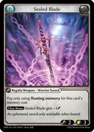 Sealed Blade (050) - Dawn of Ashes 1st Edition