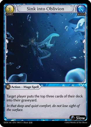 Sink into Oblivion (190) - Dawn of Ashes 1st Edition Foil