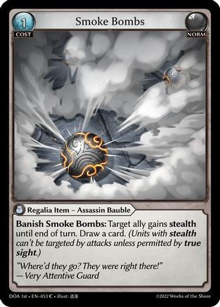Smoke Bombs (053) - Dawn of Ashes 1st Edition Foil