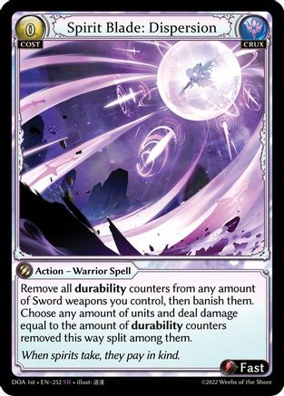 Spirit Blade: Dispersion (252) - Dawn of Ashes 1st Edition Foil