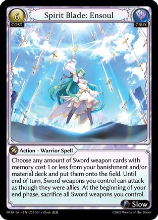 Spirit Blade: Ensoul (253) - Dawn of Ashes 1st Edition Foil