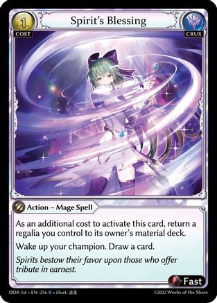 Spirit's Blessing (256) - Dawn of Ashes 1st Edition Foil