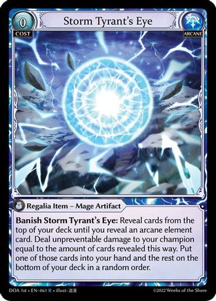 Storm Tyrant's Eye (061) - Dawn of Ashes 1st Edition Foil