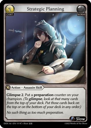 Strategic Planning (111) - Dawn of Ashes 1st Edition Foil