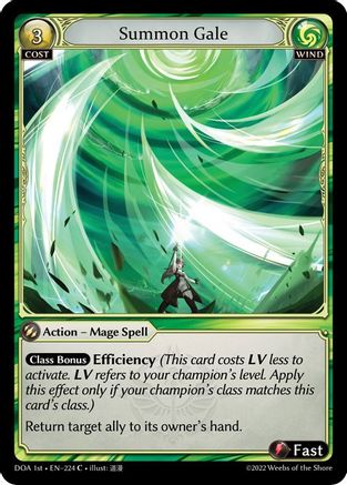 Summon Gale (224) - Dawn of Ashes 1st Edition Foil