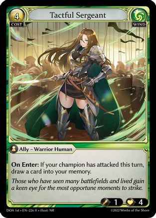 Tactful Sergeant (226) - Dawn of Ashes 1st Edition Foil