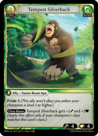 Tempest Silverback (227) - Dawn of Ashes 1st Edition Foil