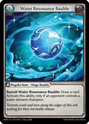 Water Resonance Bauble (059) - Dawn of Ashes 1st Edition