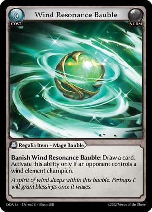 Wind Resonance Bauble (060) - Dawn of Ashes 1st Edition