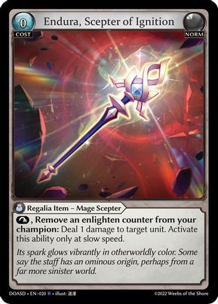 Endura, Scepter of Ignition (020) - Dawn of Ashes Starter Decks