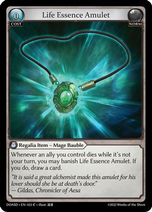 Life Essence Amulet (023) - Dawn of Ashes Starter Decks
