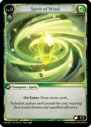 Spirit of Wind (003) - Dawn of Ashes Starter Decks