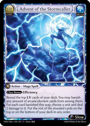 Advent of the Stormcaller (237) - Dawn of Ashes Alter Edition Foil