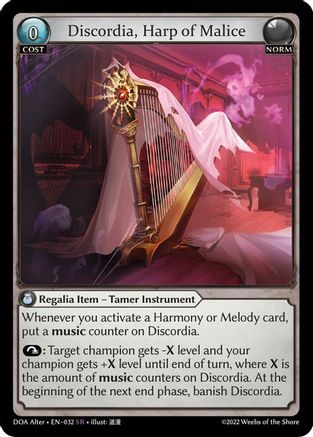 Discordia, Harp of Malice (032) - Dawn of Ashes Alter Edition