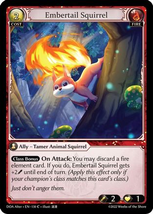 Embertail Squirrel (130) - Dawn of Ashes Alter Edition