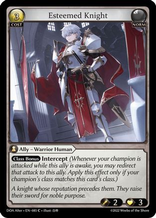 Esteemed Knight (085) - Dawn of Ashes Alter Edition Foil