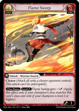 Flame Sweep (135) - Dawn of Ashes Alter Edition Foil