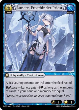 Lunete, Frostbinder Priest (178) - Dawn of Ashes Alter Edition Foil