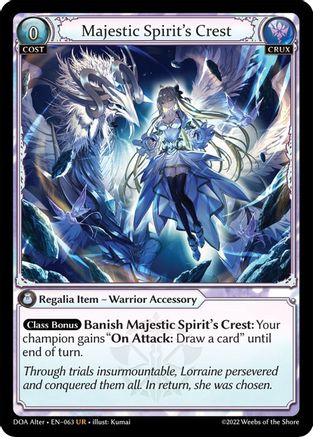 Majestic Spirit's Crest (063) - Dawn of Ashes Alter Edition Foil