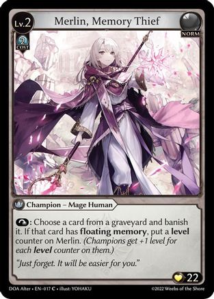 Merlin, Memory Thief (017) - Dawn of Ashes Alter Edition Foil