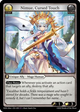 Nimue, Cursed Touch (099) - Dawn of Ashes Alter Edition