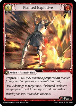 Planted Explosive (147) - Dawn of Ashes Alter Edition