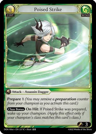 Poised Strike (217) - Dawn of Ashes Alter Edition