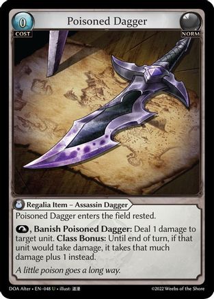 Poisoned Dagger (048) - Dawn of Ashes Alter Edition Foil