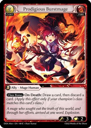 Prodigious Burstmage (148) - Dawn of Ashes Alter Edition