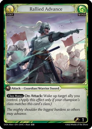 Rallied Advance (218) - Dawn of Ashes Alter Edition