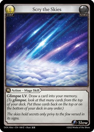 Scry the Skies (108) - Dawn of Ashes Alter Edition
