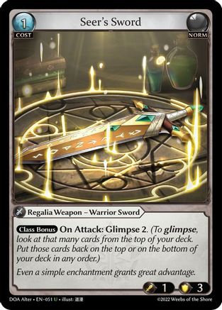 Seer's Sword (051) - Dawn of Ashes Alter Edition