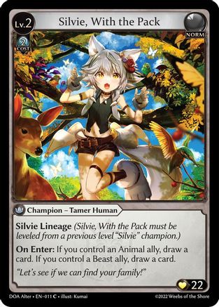 Silvie, With the Pack (011) - Dawn of Ashes Alter Edition Foil
