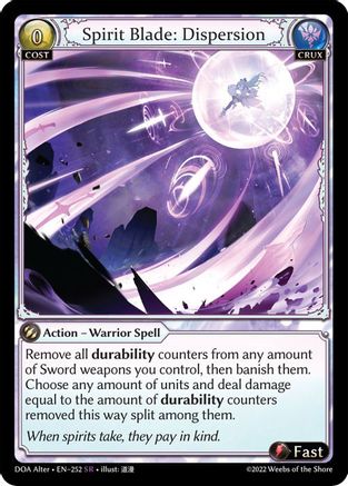 Spirit Blade: Dispersion (252) - Dawn of Ashes Alter Edition Foil