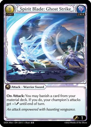 Spirit Blade: Ghost Strike (254) - Dawn of Ashes Alter Edition Foil