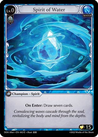 Spirit of Water (002) - Dawn of Ashes Alter Edition Foil